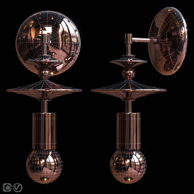 Бра Beaded Saucers Sconce Gray, Terracotta — Скачать