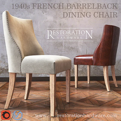 1940s French Barrelback dining chair — Вид 1