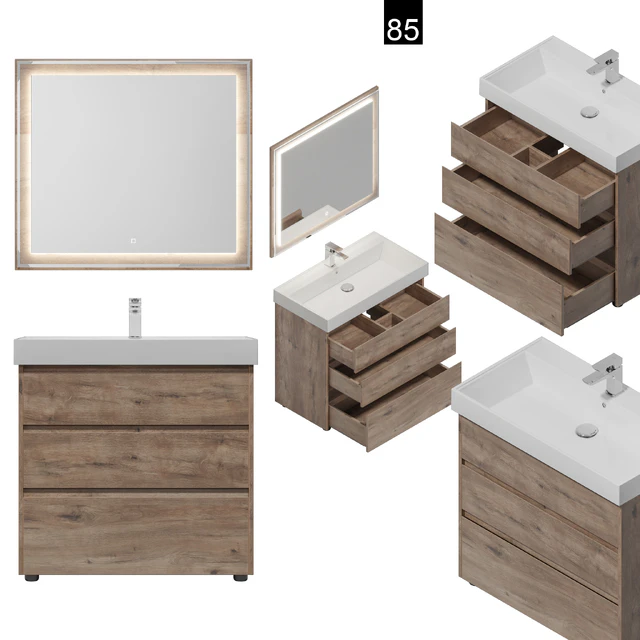 Nova Lite 60/75/85 3 drawers (rustic oak) — Descargar