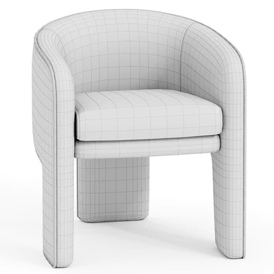Milo Baughman Armchair velvet — Ver 3