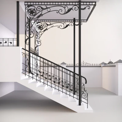 Forged elements for porch and fence — Ver 2
