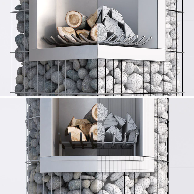 Modern barbecue from gabion 3 — Descargar