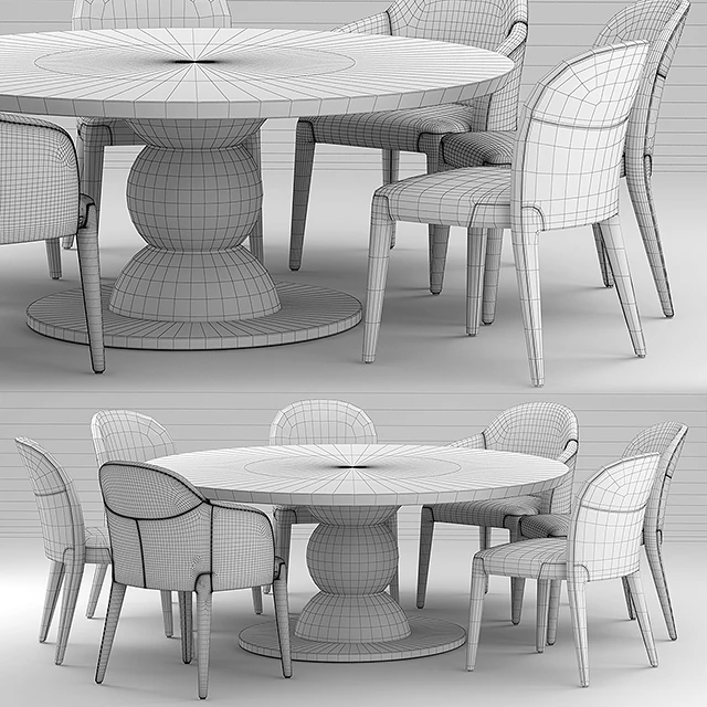 Table and chairs fendi Audrey Chair — Download