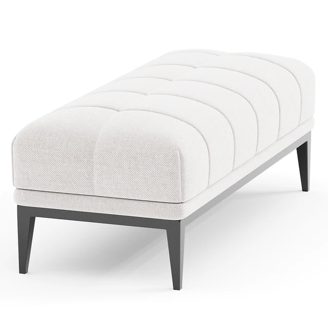 Eichholtz Aurelio White Tufted Upholstered Bench — Скачать
