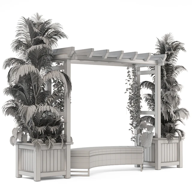 Outdoor Plants on Pergola - Garden Set 138 — Скачать