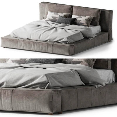 Restoration Hardware Bed Cloud Leather Platform — Ver 2