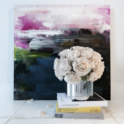 decorative set with white roses — Вид 1