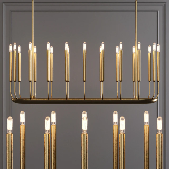 Restoration Hardware QUENOUILLES LINEAR CHANDELIER 50 Brass — Скачать