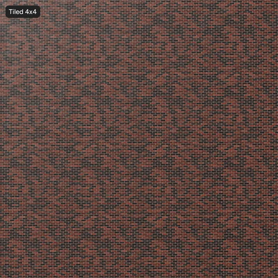 rusticated running bond brick wall texture red and black — View 5