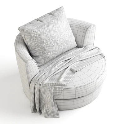 Ikea FASALT Swivel armchair, velvet gray. — Ver 3