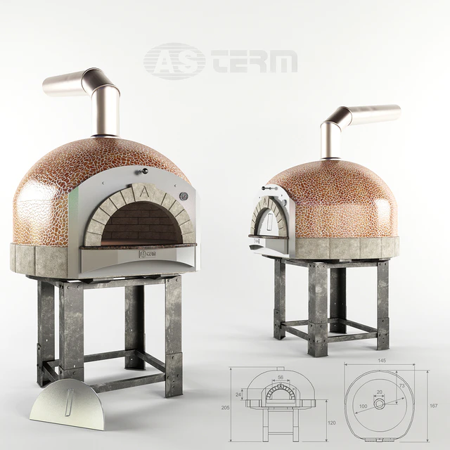 Pizza oven AS TERM D100K for firewood — Descargar