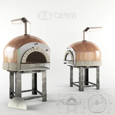 Pizza oven AS TERM D100K for firewood — Descargar