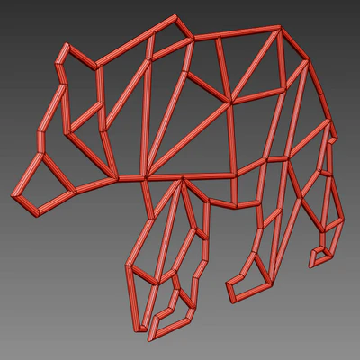 Bear Metal Wall Decor — Вид 4