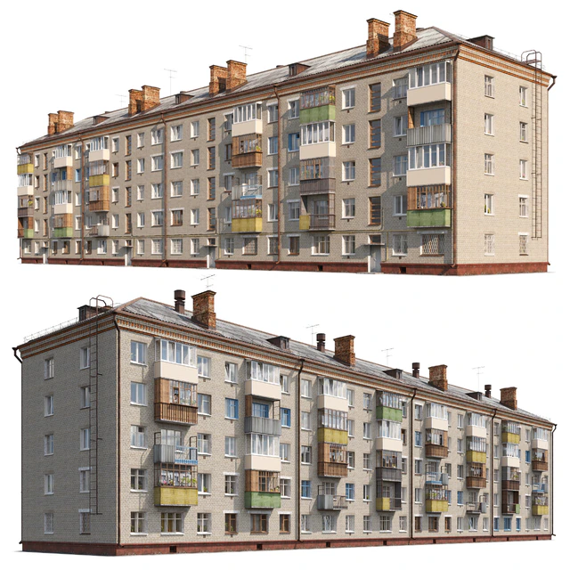 Дом жилой. Серия 1-447 «Хрущевка» — Скачать