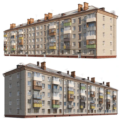 Дом жилой. Серия 1-447 «Хрущевка» — Вид 1