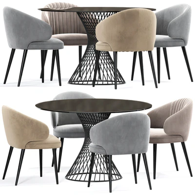 Strip Modrest Carlton Dining Chair Table — Ver 7