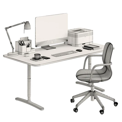 Ikea BEKANT desk and LÅNGFJÄLL Chair — View 5