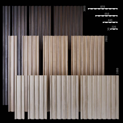 Corrugated wood panels WD12 — Ver 1
