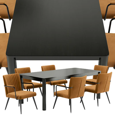 Dining chair Ronda and table Bergen Bgt35 — Ver 6