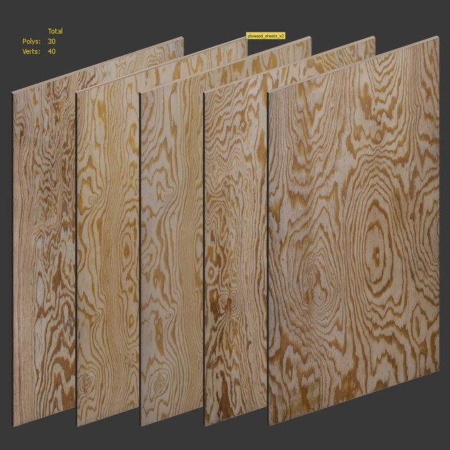 A set of sheets of plywood v2. 5 items — Descargar