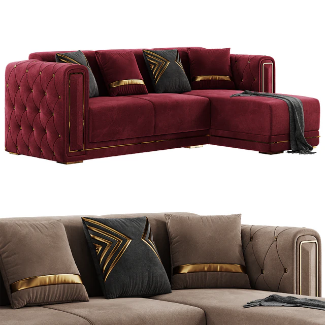 Modern Corner Beige Sectional Sofa — Descargar