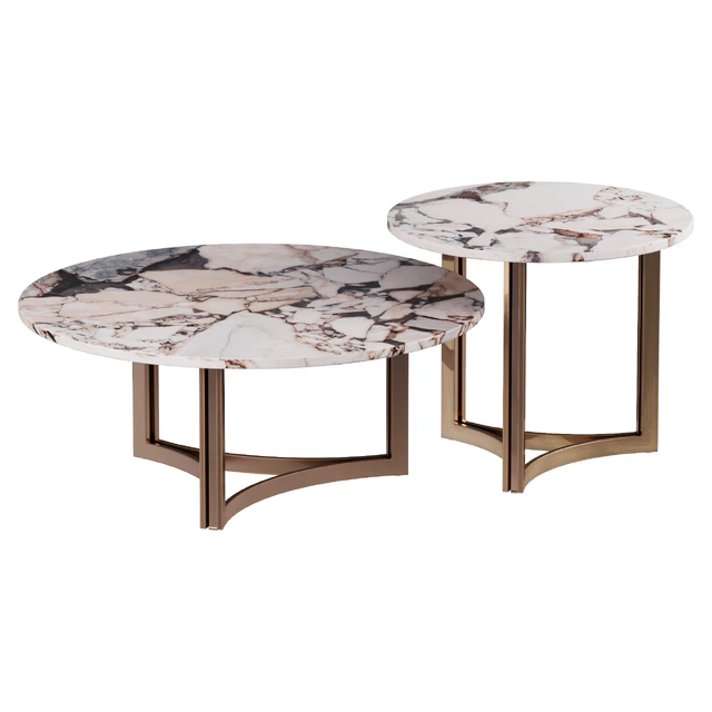 Round marble coffee table — Descargar