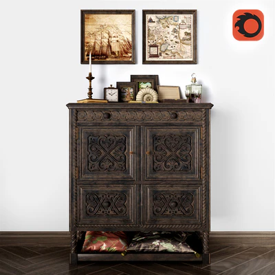 комод Winter White Antique Cabinet — Вид 1