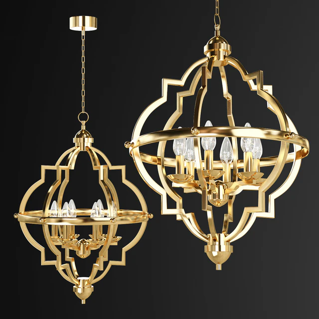 Kira Home Capistrano 28 Rustic Chandelier, Warm Brass — Descargar