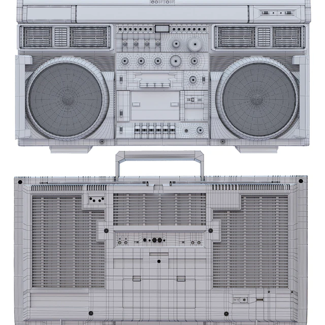 3D Retro Boombox Conion C-100F — Descargar