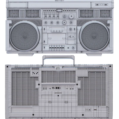 3D Retro Boombox Conion C-100F — Ver 5