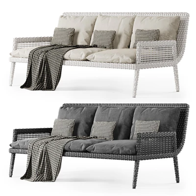 Rattan three-seater sofa DR53 / Three-seater rattan sofa — Ver 5