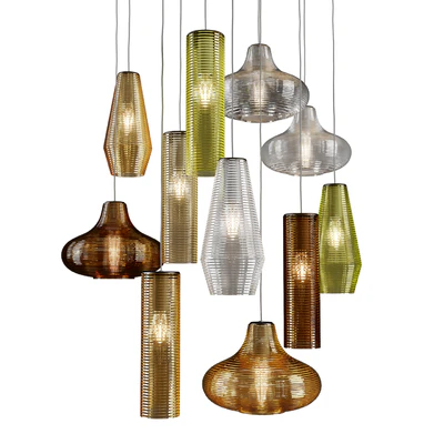 Olivia Emma Clio by Panzeri (3 Glass Pendants with 7 Colors) — Вид 1