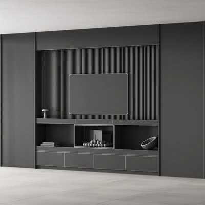 150 tv wall kit 02 modern japandi oak wood 02 — Вид 7