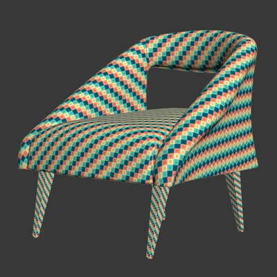 Retro Barrel Chair / Кресло из меха — Вид 4