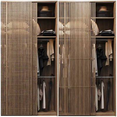 Wardrobe with filling and two front options — Ver 6