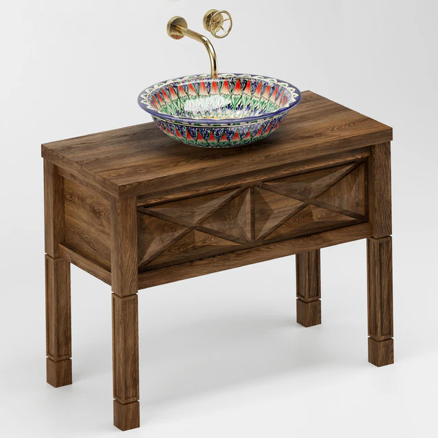 Wooden washbasin cabinet — Descargar