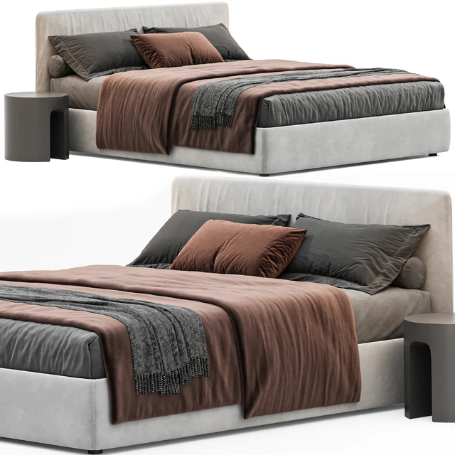 Upholstered Double Bed bolzan Letti — Descargar