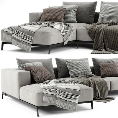 Flexform Ettore Chaise Longue Sofa 3 — Ver 5