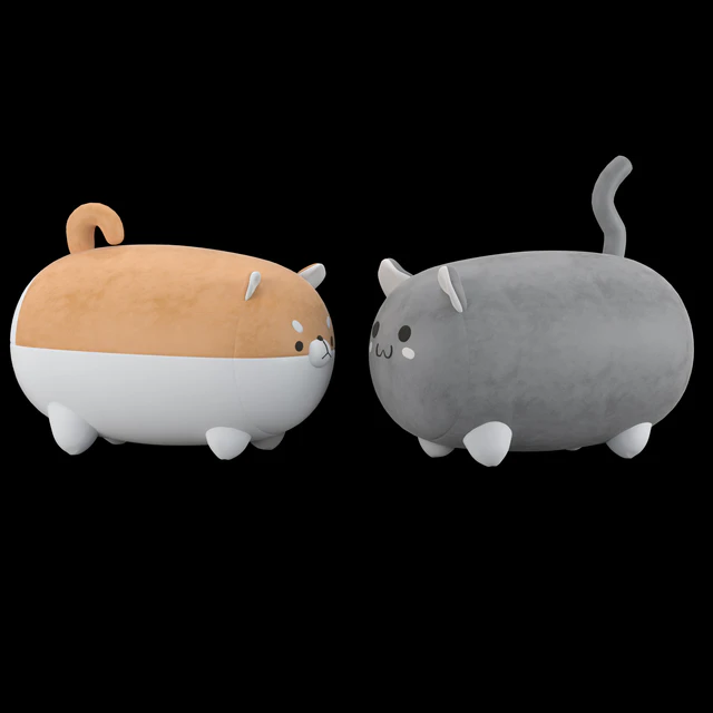 Stuffed toys cat and dog — Descargar