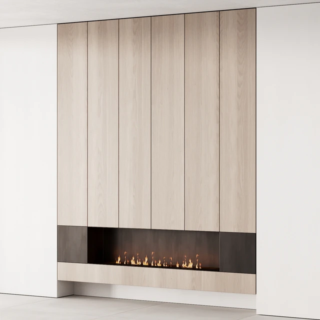 160 fireplace decorative wall kit 06 minimal wood metal 00 — Descargar