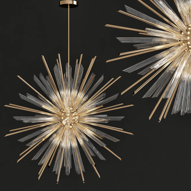 Feiss Quorra 41 Light Burnished Brass Chandelier — Скачать