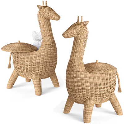 RATTAN ANIMAL BASKET GIRAFFE Restoration Hardware — Ver 7
