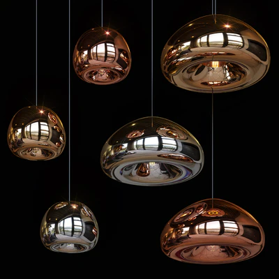 Подвесные светильники Hollow Pendant Lamp big and little gold, silver and copper — Вид 3