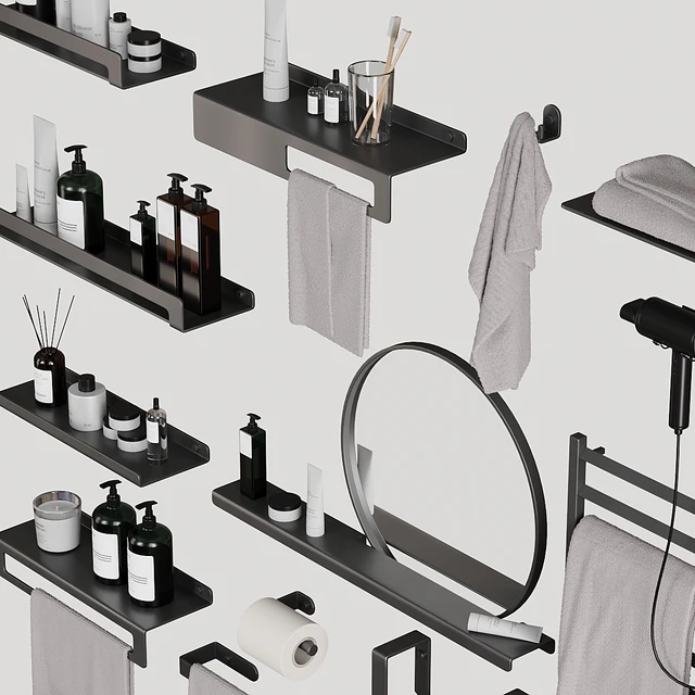 Bathroom and toilet accessories set — Descargar