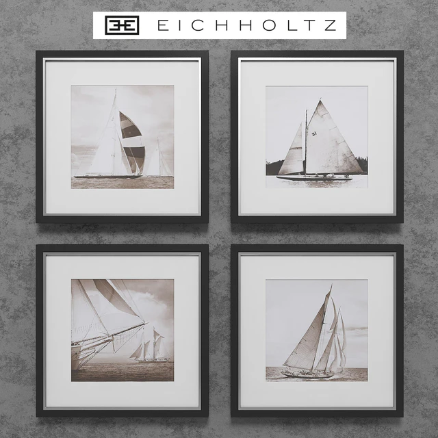 Eichholtz Set of 4 Boat Prints — Скачать
