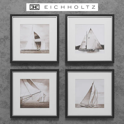 Eichholtz Set of 4 Boat Prints — Вид 1