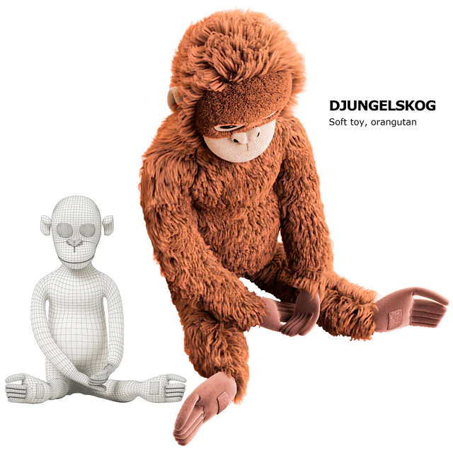 DJUNGELSKOG Soft toy, orangutan Ikea / мягкая игрушка ДЬЮНГЕЛЬСКОГ орангутанг Икеа — Скачать