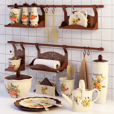 A set of dishes and rail for kitchen — Ver 1