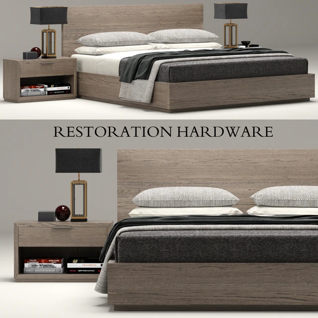 RH Modern Machinto bed — Descargar