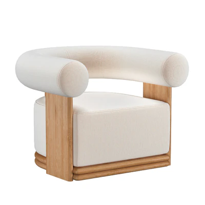 BONDI TEAK SWIVEL LOUNGE CHAIR — Ver 6